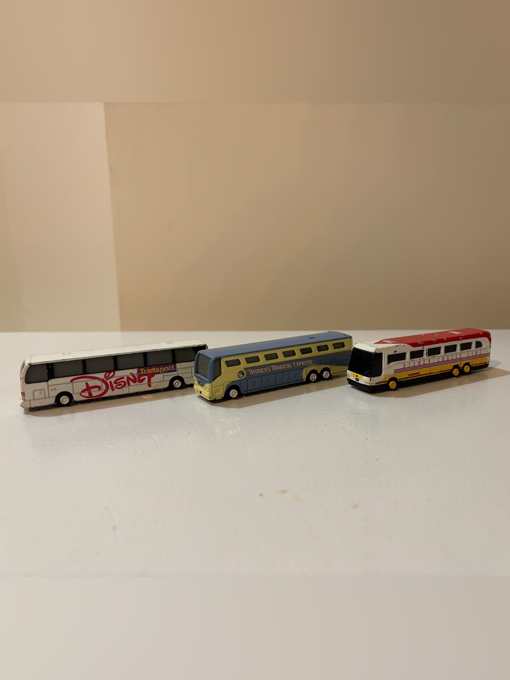 3 Walt Disney World Mini Diecast Transportation Bus Toys Passenger